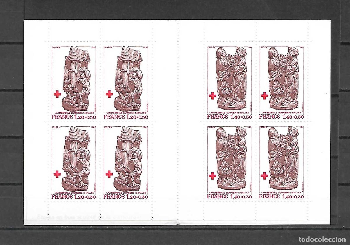Sellos: CRUZ ROJA y esculturas de Francia. sellos a&ntilde;o 1980 Yvert 9 &euro;