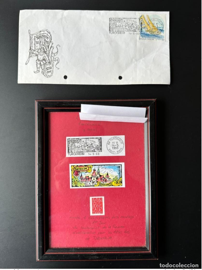 Sellos: Flamme Haut-Rhin 68 Alsacia 1250 a&ntilde;os de TURKHEIM FDC sobre marco Guy Ancel