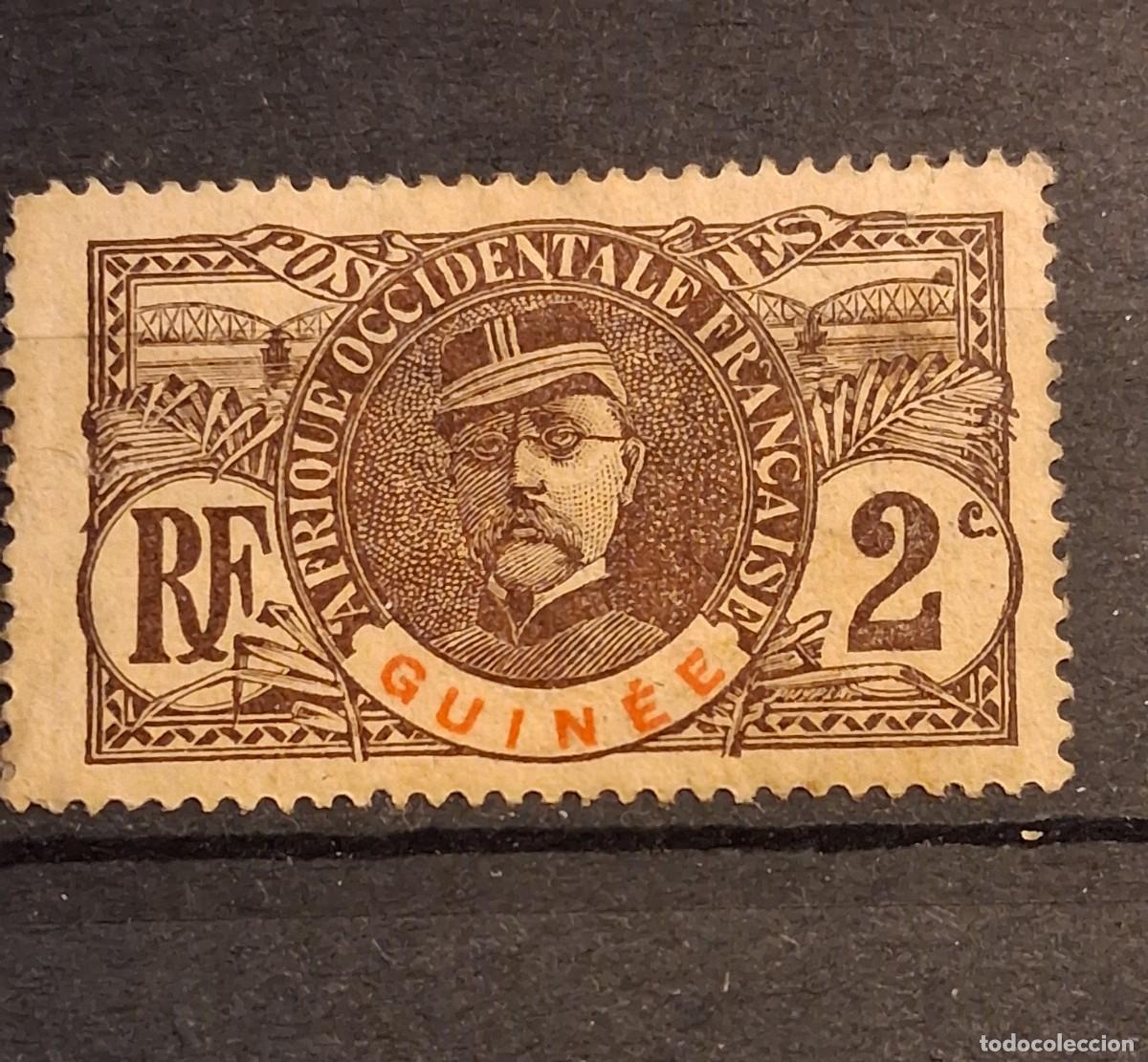 Sellos: FRANCIA, GUINEA ,1906, CAT.YT. 34.
