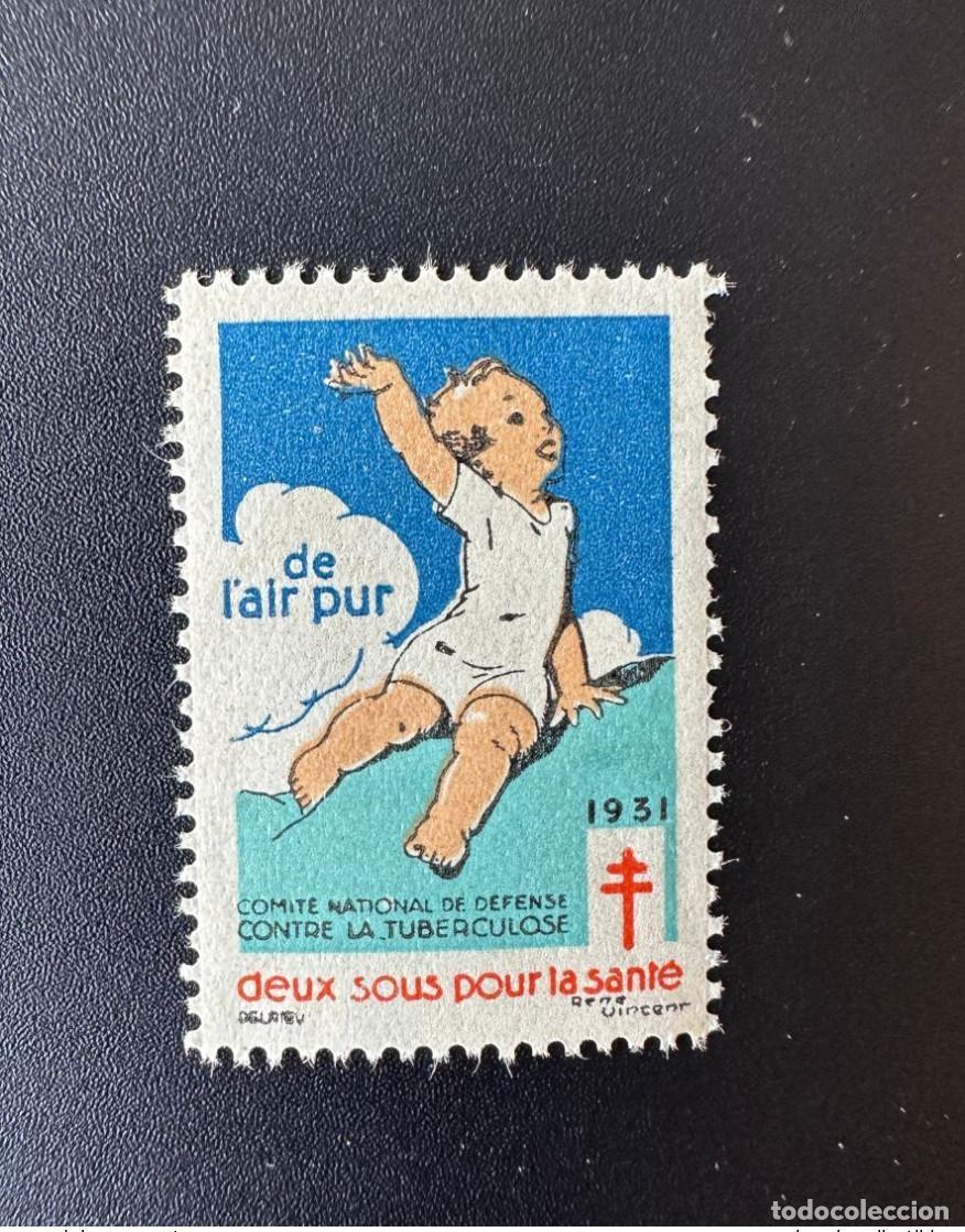 Sellos: Francia 1931 Tuberculosis antituberculosa Aire limpio Dos centavos para la salud