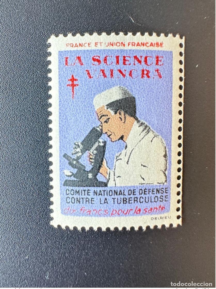 Sellos: Francia 1953 Tuberculosis antituberculosa La ciencia de ganar&aacute; 10 fr en favor salud