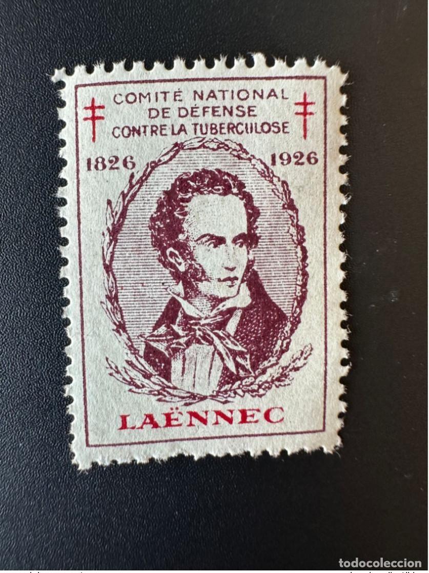Sellos: Francia 1926 Tuberculosis antituberculosa La&euml;nnec 1826 dentada en 4 lados