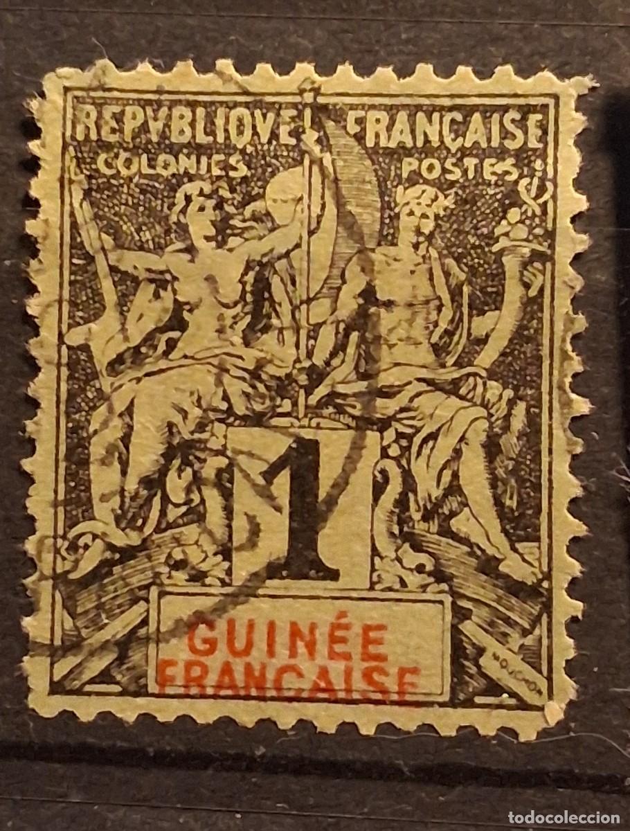 Sellos: FRANCIA, GUINEA FRANCESA, 1892, CAT.YT.1.