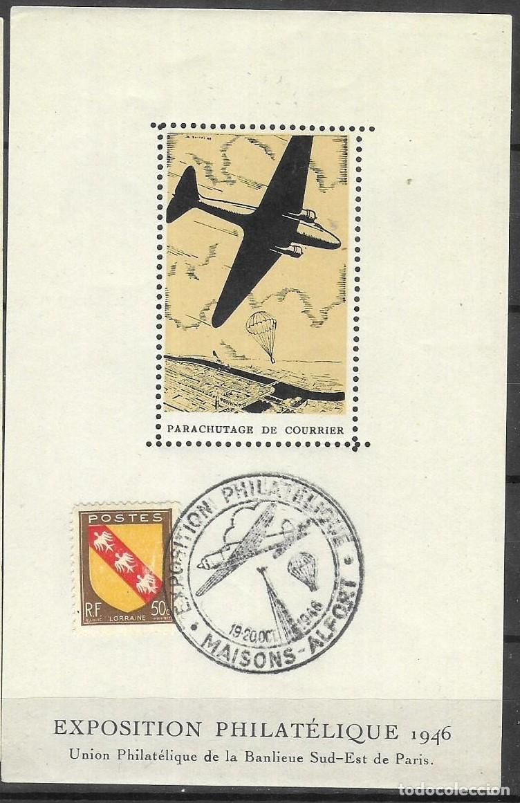 Sellos: HB** RECUERDO EXPOSICION AEREO, MAISON ALFORT 1946
