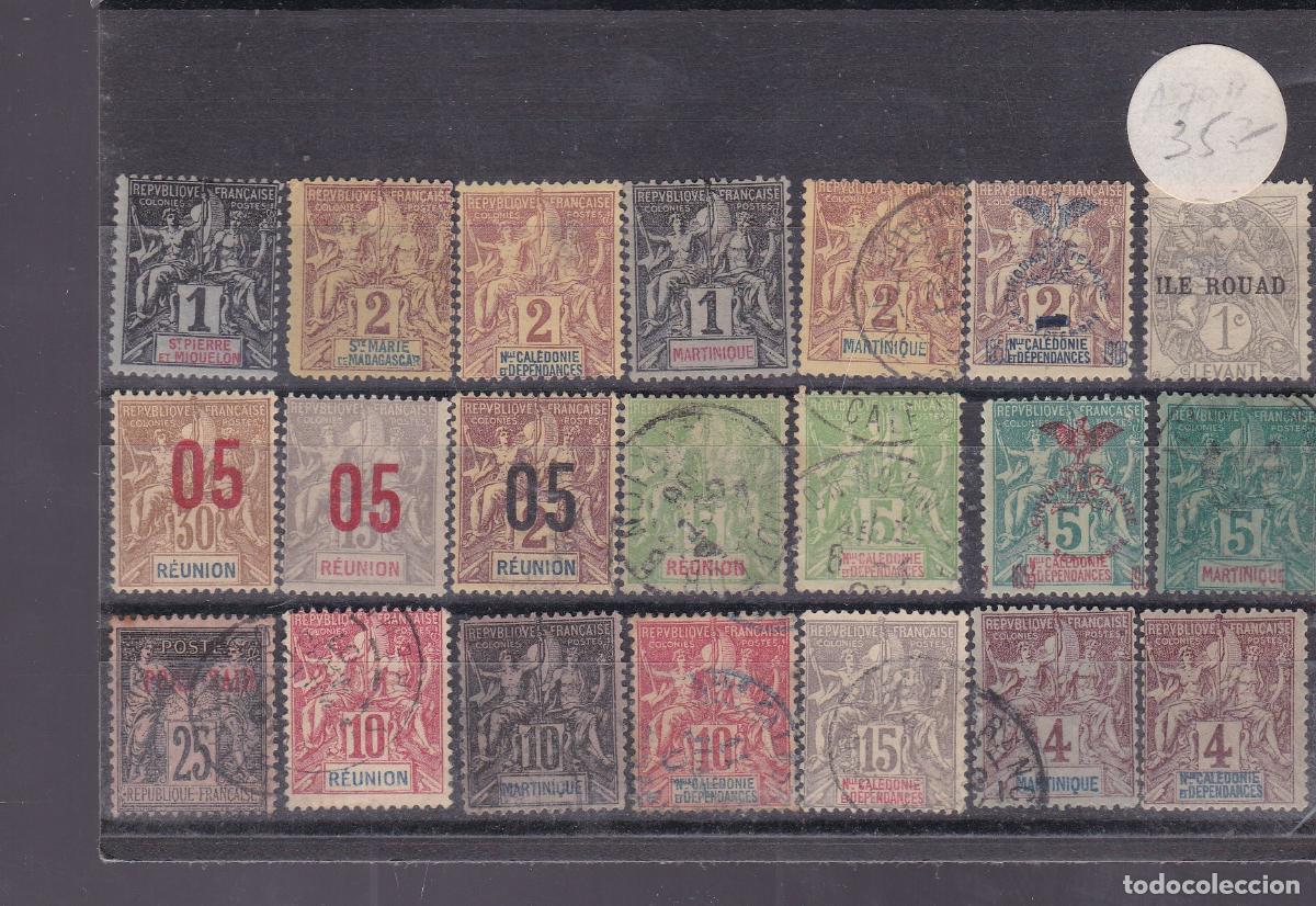 Sellos: FC-90- FRANCIA CLASICOS Lote 19 Sellos Tipo Sage . Matasellos