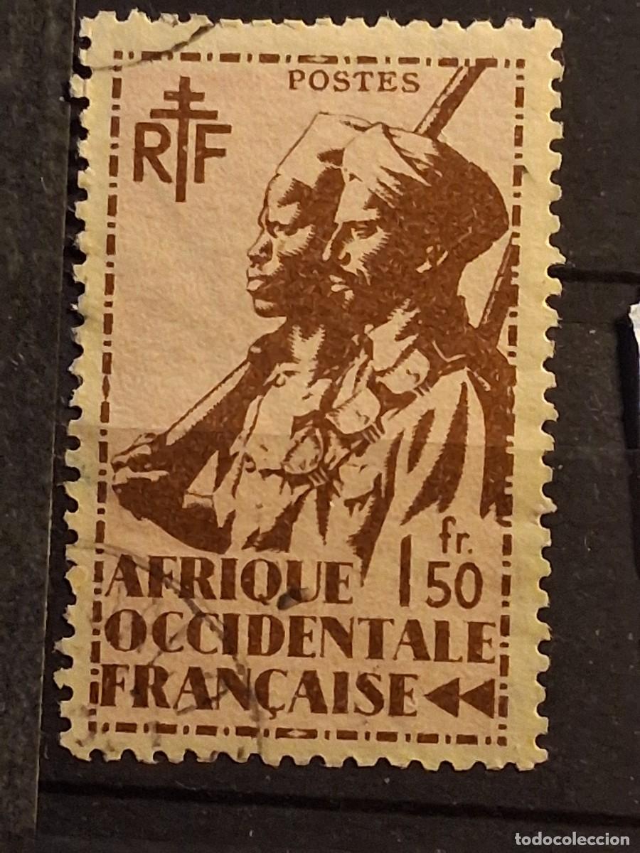 Sellos: FRANCIA, A.O.F., 1945, CAT.YT.13.