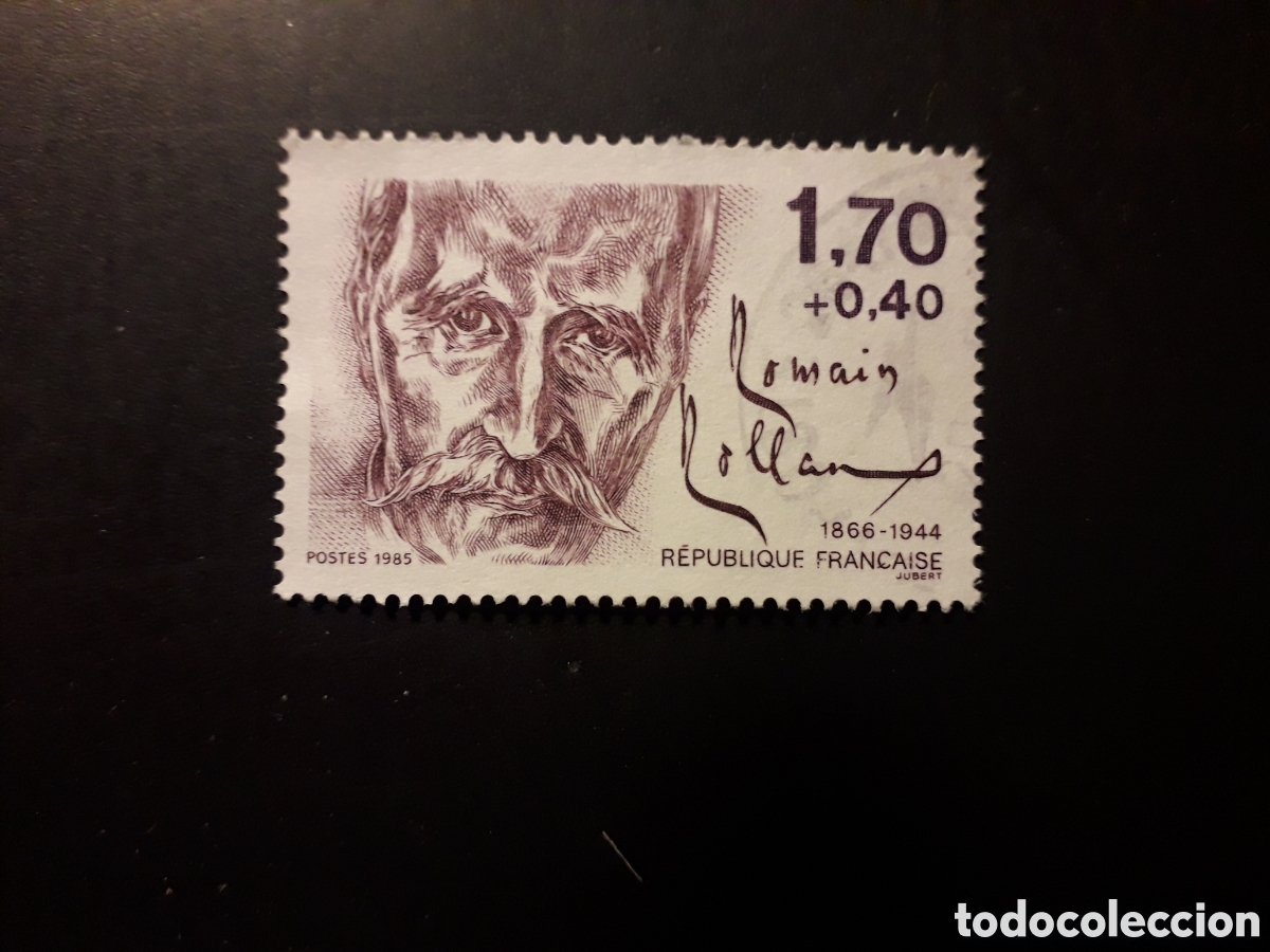 Sellos: FRANCIA YVERT 2355 SELLO SUELTO USADO 1985 ROMAIN ROLLAND, LITERATURA PEDIDO M&Iacute;NIMO 3&euro;