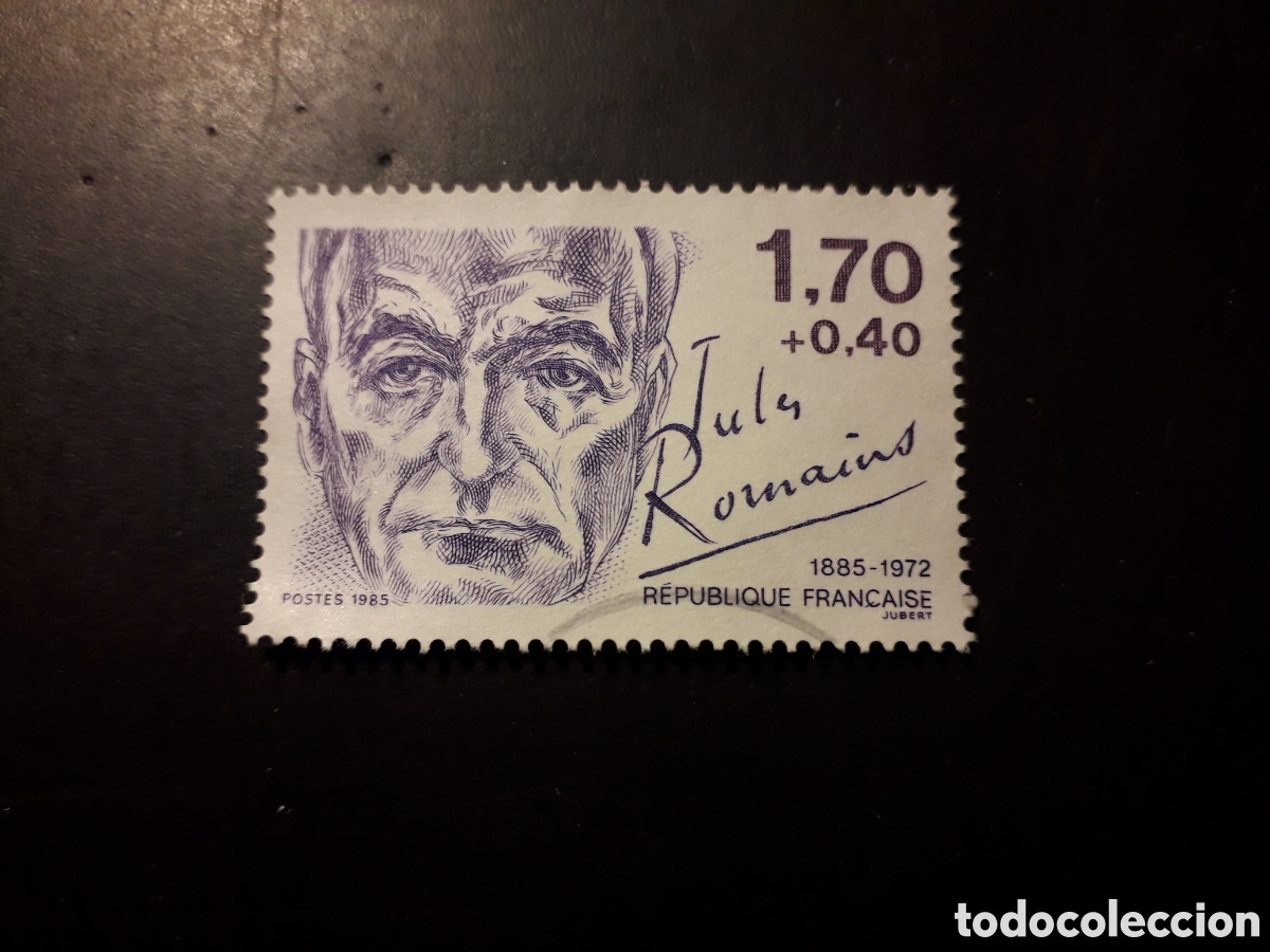 Sellos: FRANCIA YVERT 2356 SELLO SUELTO USADO 1985 JULES ROMAINS LITERATURA PEDIDO M&Iacute;NIMO 3&euro;