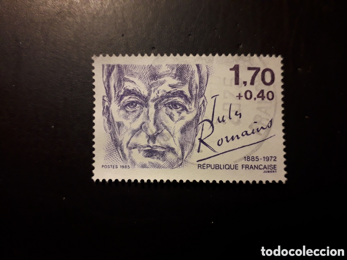 Sellos: FRANCIA YVERT 2356 SELLO SUELTO USADO 1985 JULES ROMAINS LITERATURA PEDIDO M&Iacute;NIMO 3&euro;