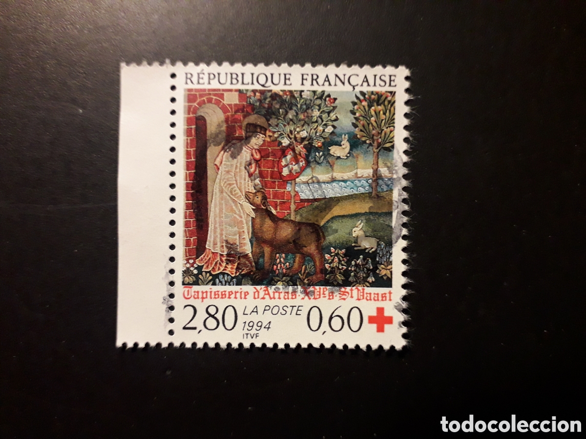 Sellos: FRANCIA YVERT 2357 SERIE COMPLETA USADA 1994 CRUZ ROJA TAPIZ, SAN VAAST PEDIDO M&Iacute;NIMO 3&euro;