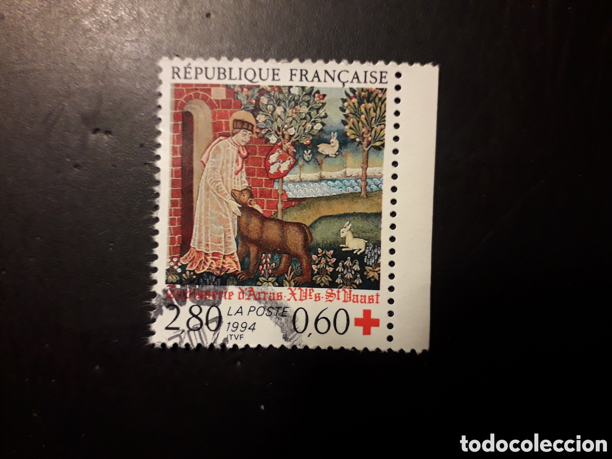 Sellos: FRANCIA YVERT 2357 SERIE COMPLETA USADA 1994 CRUZ ROJA TAPIZ, SAN VAAST PEDIDO M&Iacute;NIMO 3&euro;