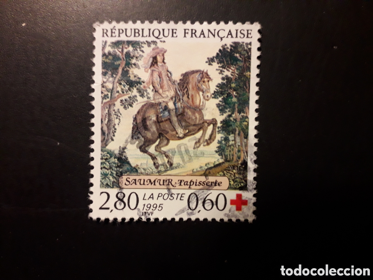 Sellos: FRANCIA YVERT 2946 SERIE COMPLETA USADA 1995 CRUZ ROJA TAPIZ, REY LUIS XIII CABALLO PEDIDO M&Iacute;NIMO 3&euro;