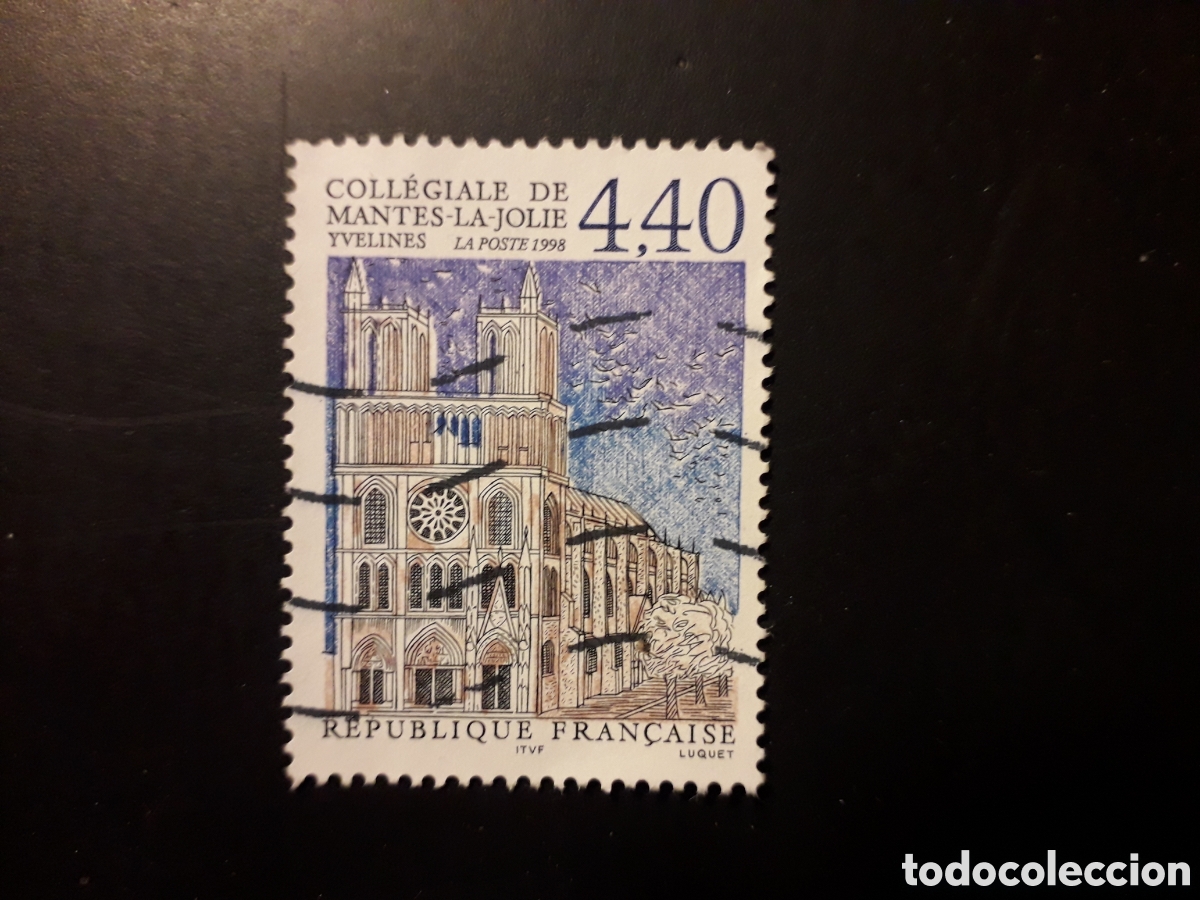 Sellos: FRANCIA YVERT 3180 SERIE COMPLETA USADA 1998 COLEGIATA DE MANTES-LA-JOLIE PEDIDO M&Iacute;NIMO 3&euro;