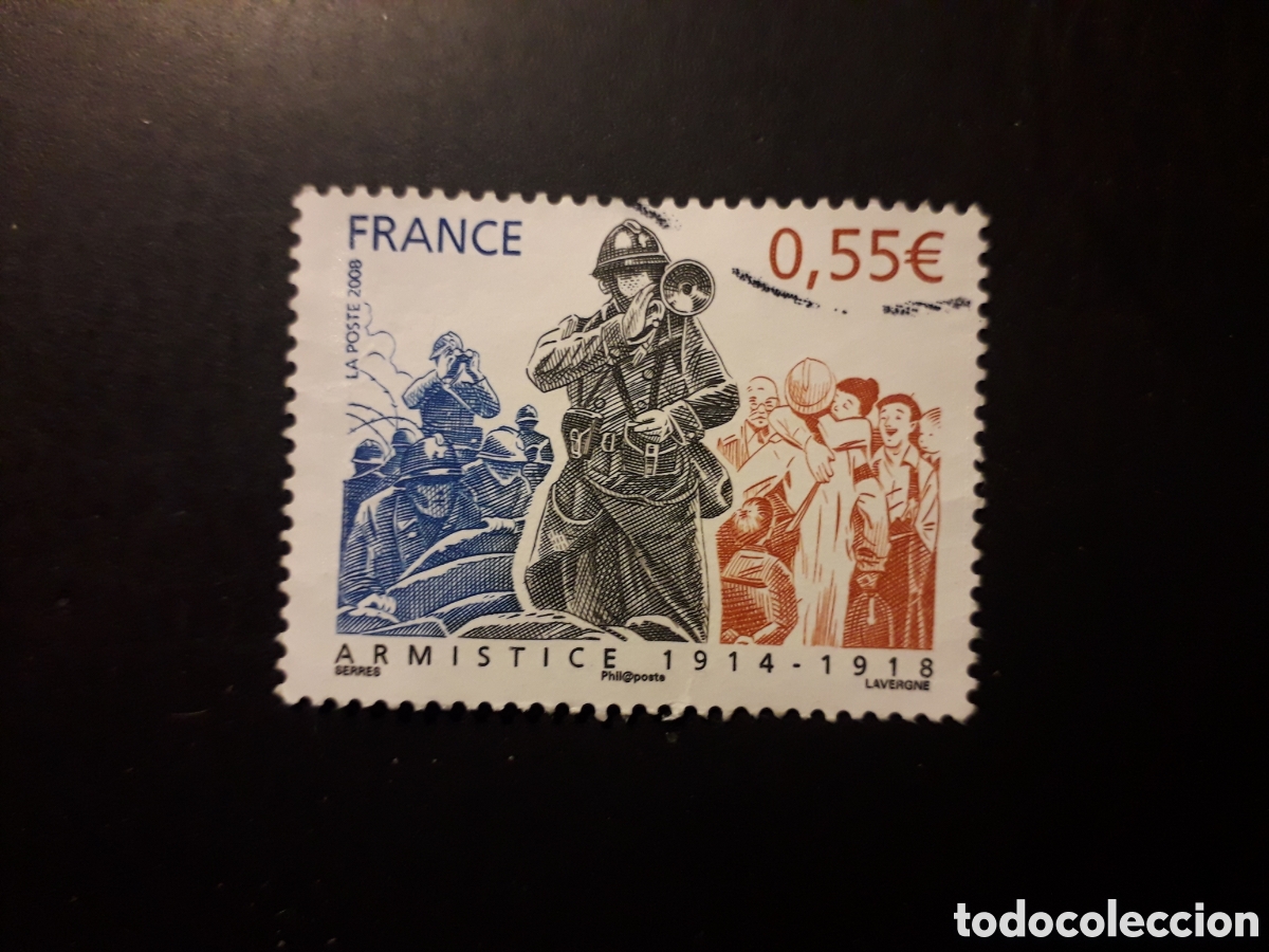 Sellos: FRANCIA YVERT 4322 SERIE COMPLETA USADA 2008 ARMISTICIO PRIMERA GUERRA MUNDIAL PEDIDO M&Iacute;NIMO 3&euro;
