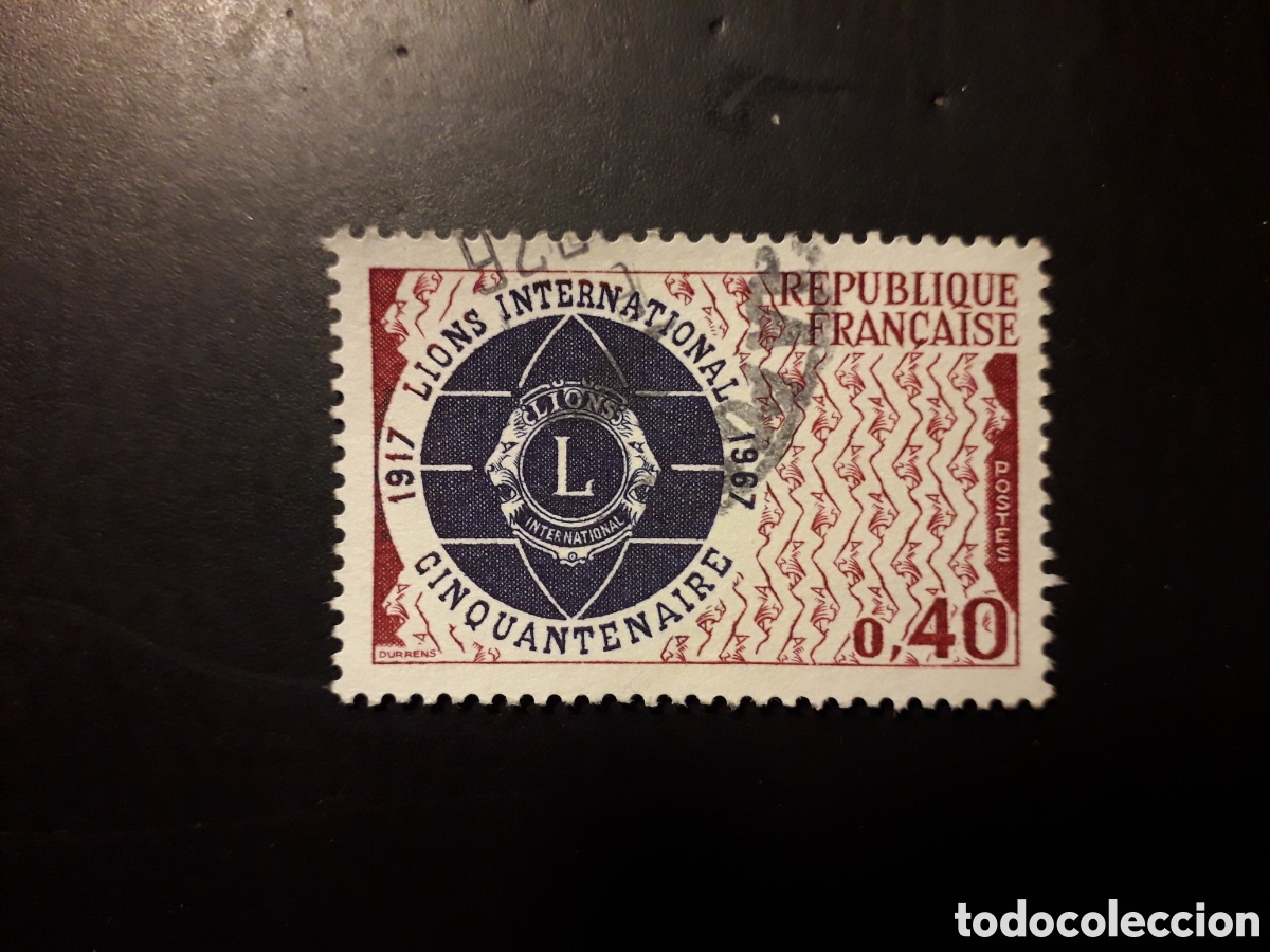 Sellos: FRANCIA YVERT 1534 SERIE COMPLETA USADA 1967 LIONS INTERNATIONAL PEDIDO M&Iacute;NIMO 3&euro;