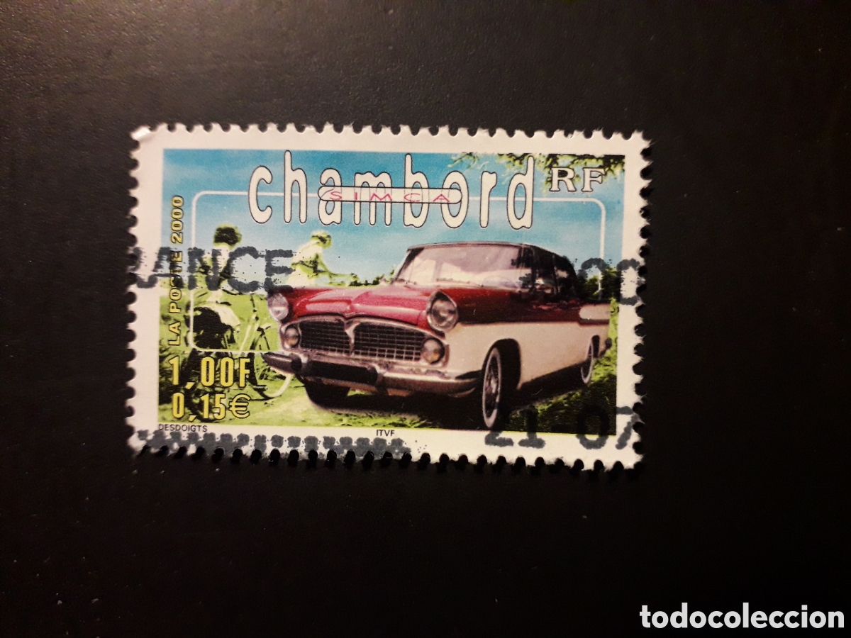 Sellos: FRANCIA YVERT 3320 SELLO SUELTO USADO 2000 COCHES, SIMCA CHAMBORD PEDIDO M&Iacute;NIMO 3&euro;