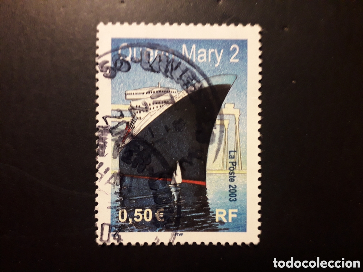 Sellos: FRANCIA YVERT 3631 SERIE COMPLETA USADA 2003 BARCOS, PAQUEBOTE QUEEN MARY II PEDIDO M&Iacute;NIMO 3&euro;