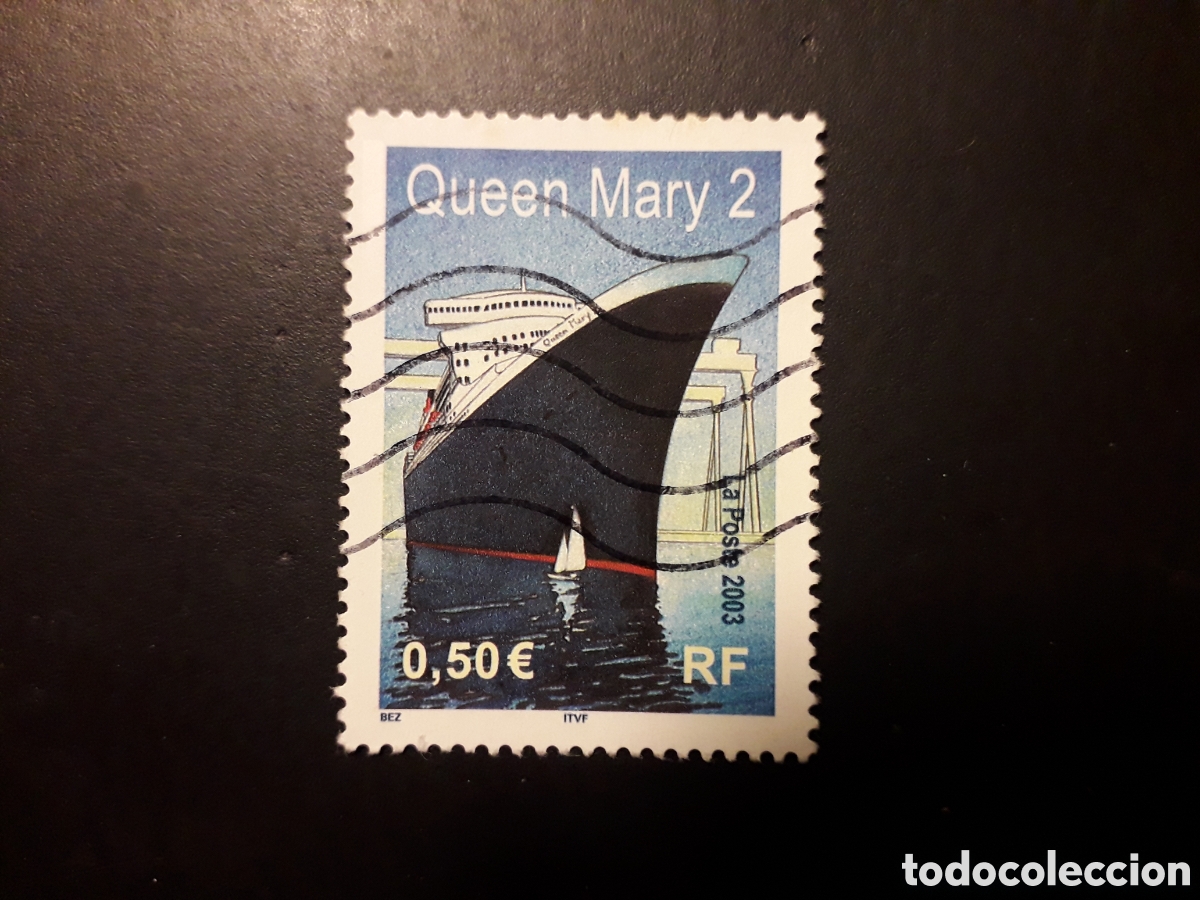 Sellos: FRANCIA YVERT 3631 SERIE COMPLETA USADA 2003 BARCOS, PAQUEBOTE QUEEN MARY II PEDIDO M&Iacute;NIMO 3&euro;