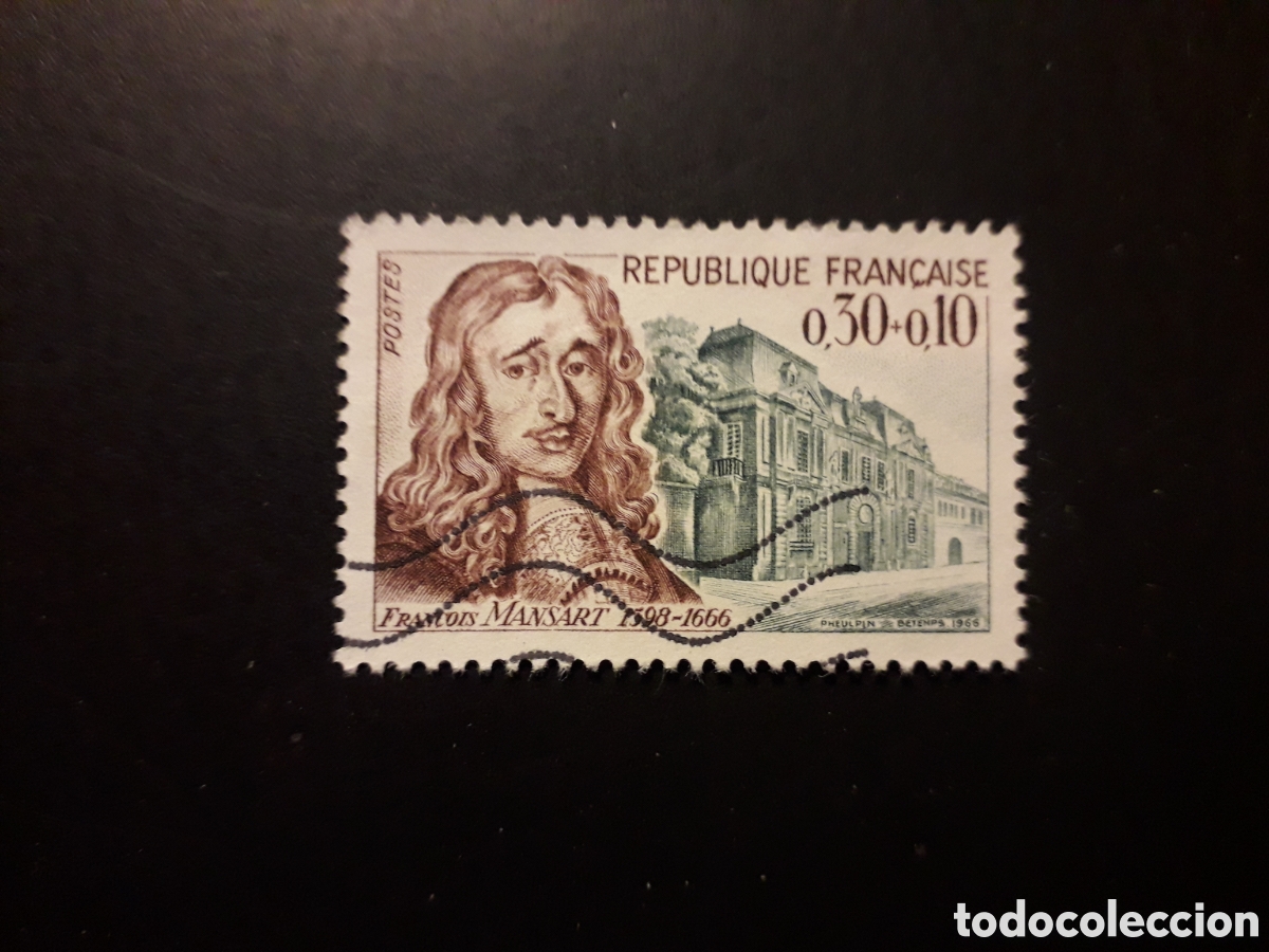 Sellos: FRANCIA YVERT 1471 SELLO SUELTO USADO 1966 F MANSART, ARQUITECTO PEDIDO M&Iacute;NIMO 3&euro;