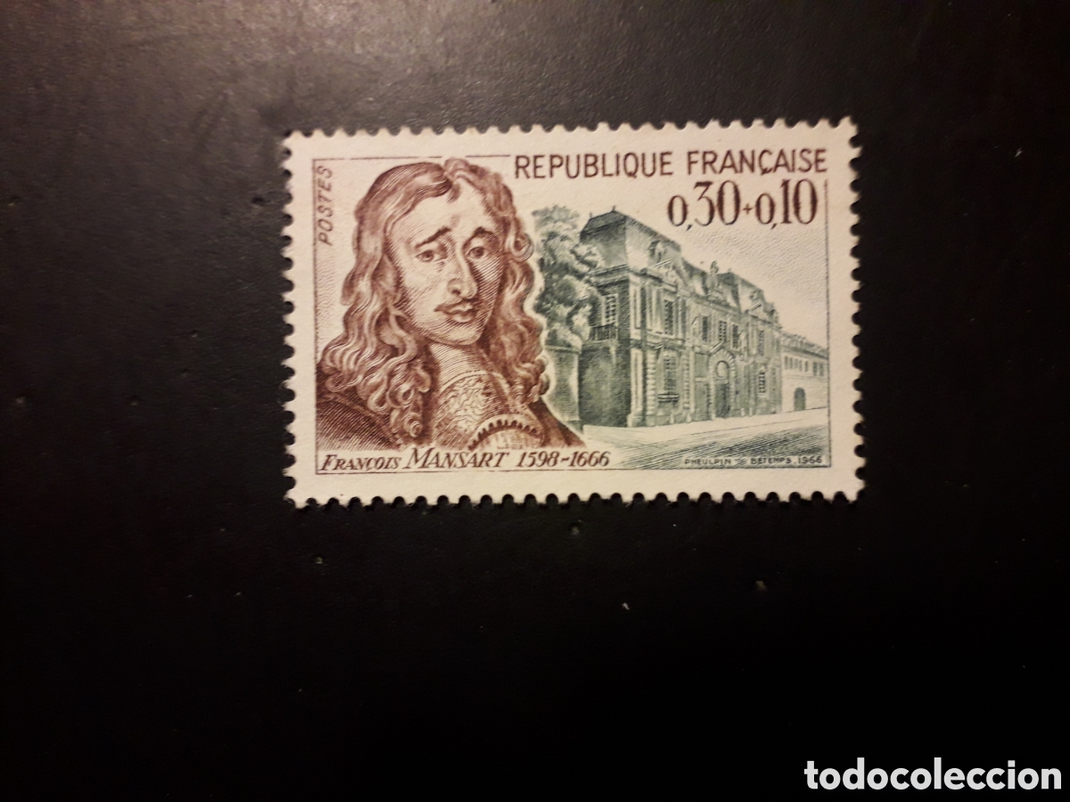 Sellos: FRANCIA YVERT 1471 SELLO SUELTO USADO 1966 F MANSART, ARQUITECTO PEDIDO M&Iacute;NIMO 3&euro;