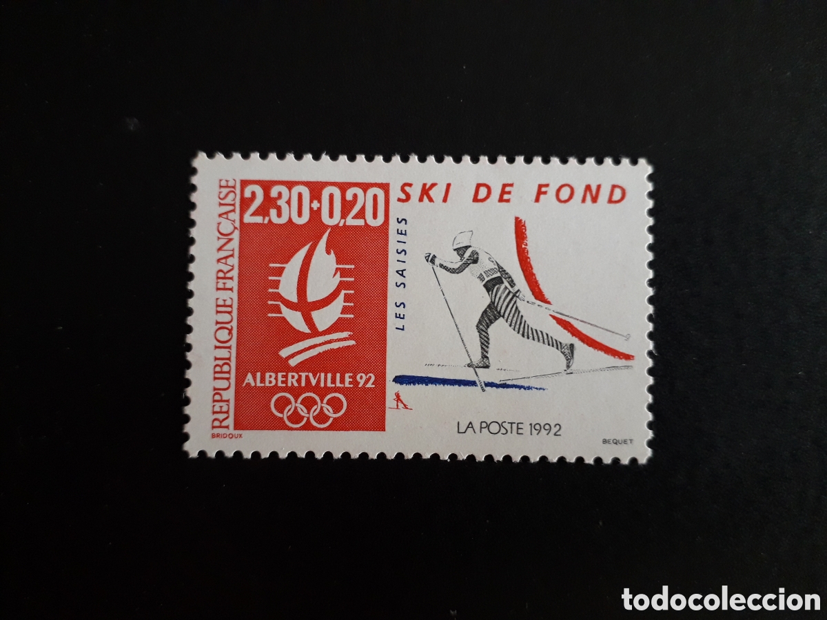 Sellos: FRANCIA YVERT 2678 SELLO SUELTO NUEVO *** 1991 ALBERVILLE 92 DEPORTES ESQU&Iacute; DE FONDO PEDIDO M&Iacute;NIM 3&euro;