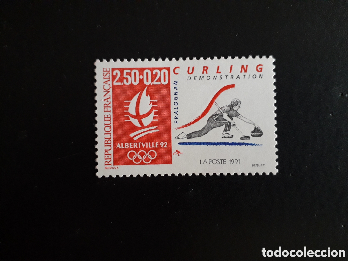 Sellos: FRANCIA YVERT 2680 SELLO SUELTO NUEVO *** 1991 ALBERVILLE 92 DEPORTES CURLING PEDIDO M&Iacute;NIMO 3&euro;
