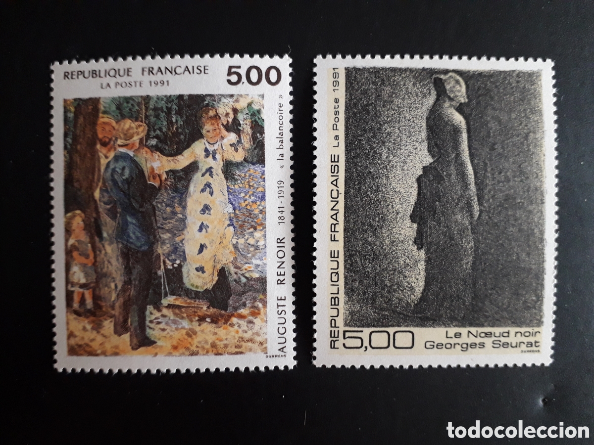 Sellos: FRANCIA YVERT 2692/3 SERIE COMPLETA NUEVA *** 1991 PINTURAS PEDIDO M&Iacute;NIMO 3&euro;