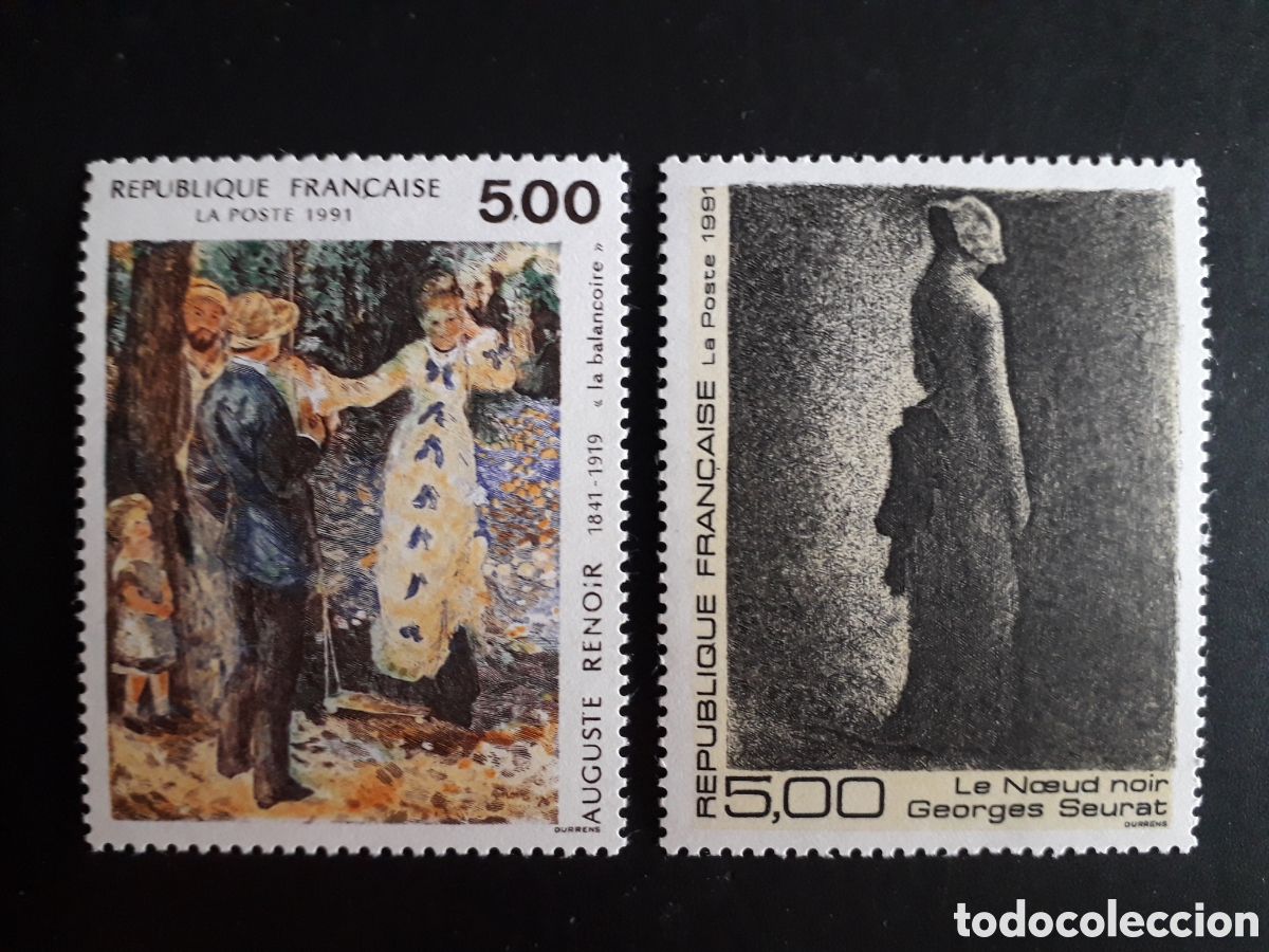 Sellos: FRANCIA YVERT 2692/3 SERIE COMPLETA NUEVA *** 1991 PINTURAS PEDIDO M&Iacute;NIMO 3&euro;