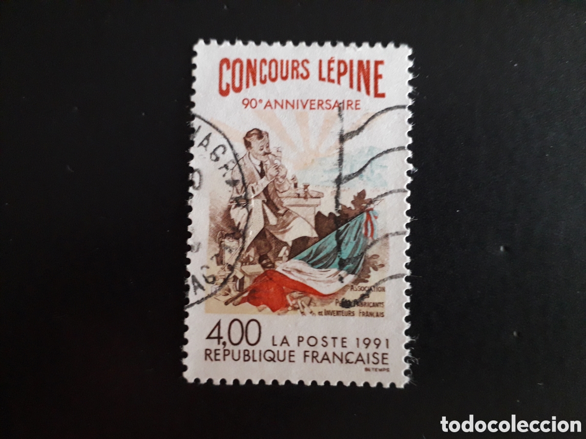 Sellos: FRANCIA YVERT 2694 SERIE COMPLETA USADA 1991 CARTEL DEL CONCURSO L&Eacute;PINE, PEDIDO M&Iacute;NIMO 3&euro;
