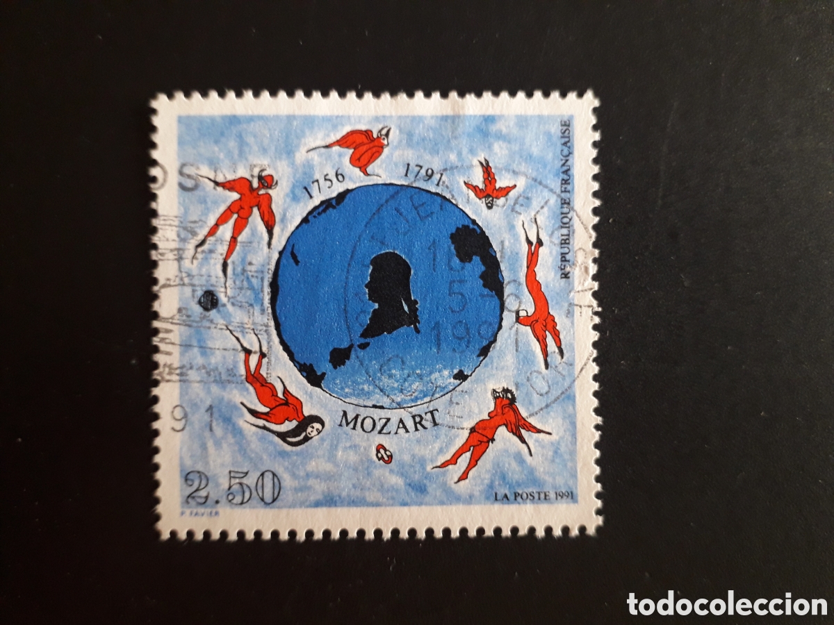 Sellos: FRANCIA YVERT 2695 SERIE COMPLETA USADA 1991 MOZART, M&Uacute;SICA PEDIDO M&Iacute;NIMO 3&euro;