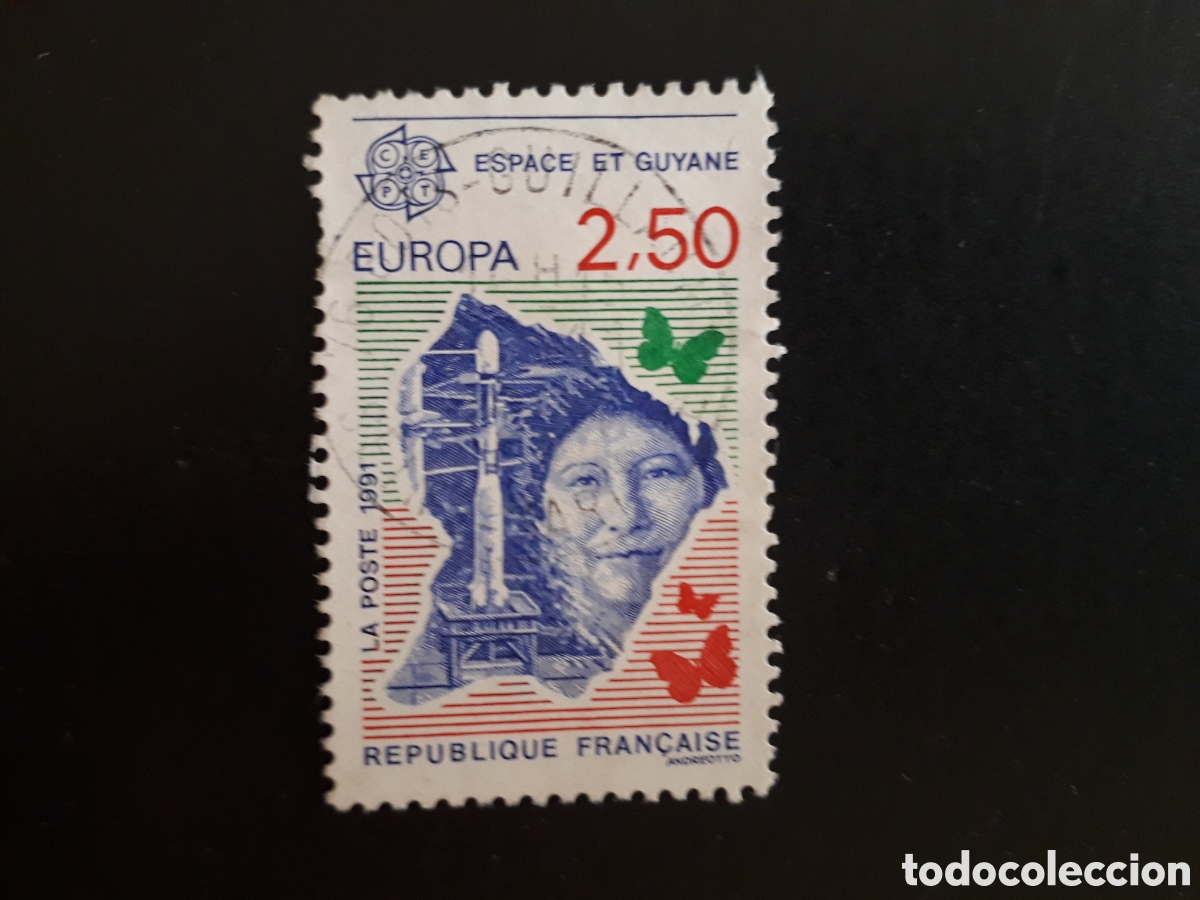 Sellos: FRANCIA YVERT 2696 SELLO SUELTO USADO 1991 EUROPA CEPT, ESPACIO PEDIDO M&Iacute;NIMO 3&euro;