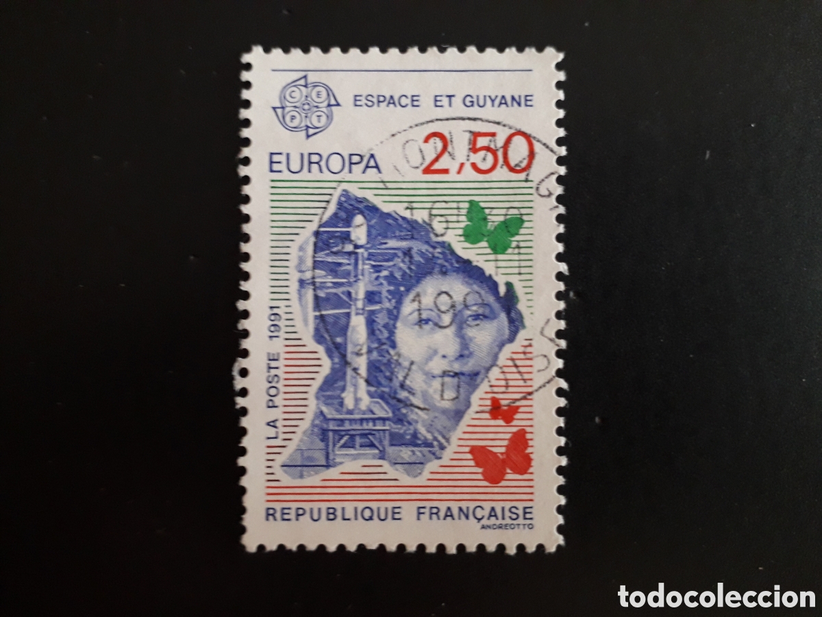 Sellos: FRANCIA YVERT 2696 SELLO SUELTO USADO 1991 EUROPA CEPT, ESPACIO PEDIDO M&Iacute;NIMO 3&euro;
