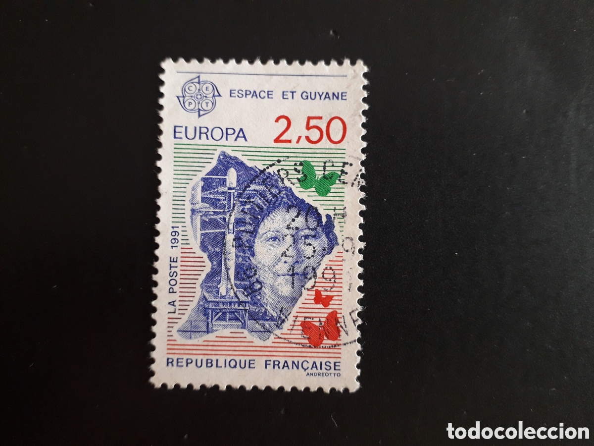 Sellos: FRANCIA YVERT 2696 SELLO SUELTO USADO 1991 EUROPA CEPT, ESPACIO PEDIDO M&Iacute;NIMO 3&euro;