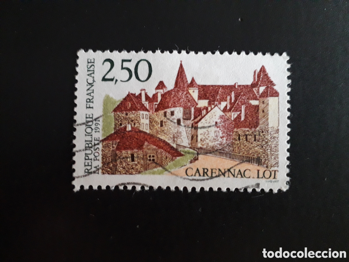 Sellos: FRANCIA YVERT 2705 SELLO SUELTO USADO 1991 TURISMO, CARENNAC, LOT PEDIDO M&Iacute;NIMO 3&euro;