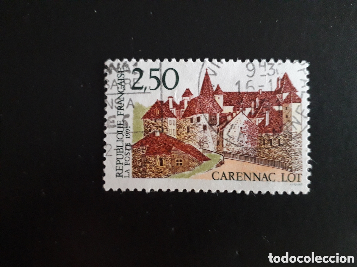 Sellos: FRANCIA YVERT 2705 SELLO SUELTO USADO 1991 TURISMO, CARENNAC, LOT PEDIDO M&Iacute;NIMO 3&euro;