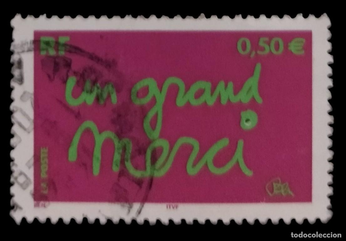 Sellos: FRANCIA 2004 Sellos con mensajes. USADO.