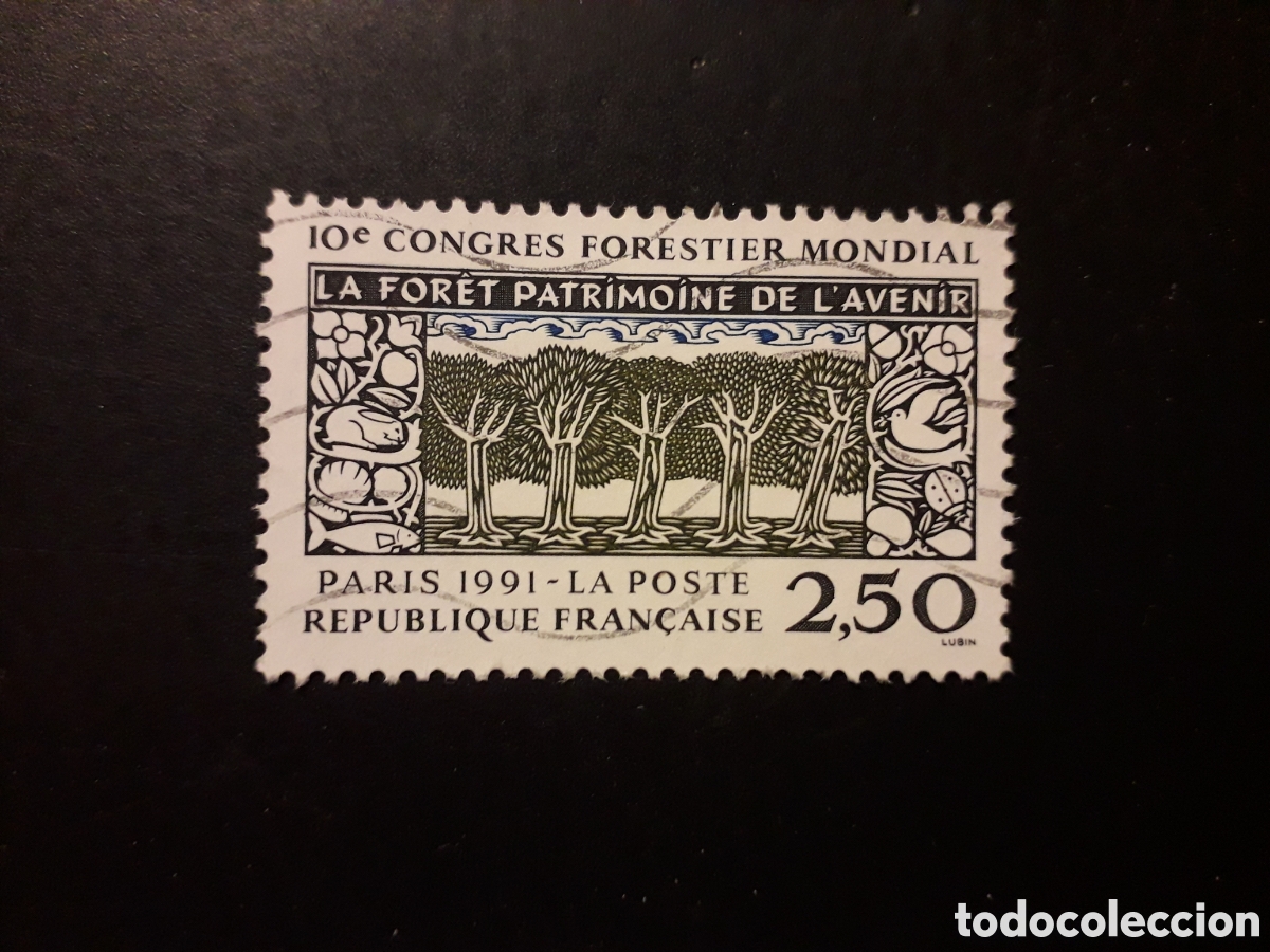 Sellos: FRANCIA YVERT 2725 SERIE COMPLETA USADA 1991 FLORA, &Aacute;RBOLES, CONGRESO FORESTAL PEDIDO M&Iacute;NIMO 3&euro;