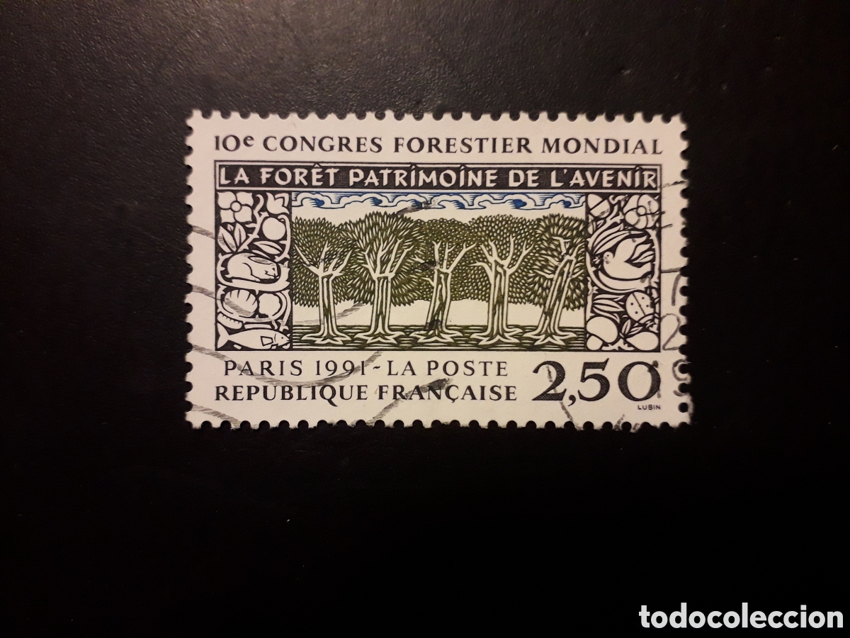 Sellos: FRANCIA YVERT 2725 SERIE COMPLETA USADA 1991 FLORA, &Aacute;RBOLES, CONGRESO FORESTAL PEDIDO M&Iacute;NIMO 3&euro;