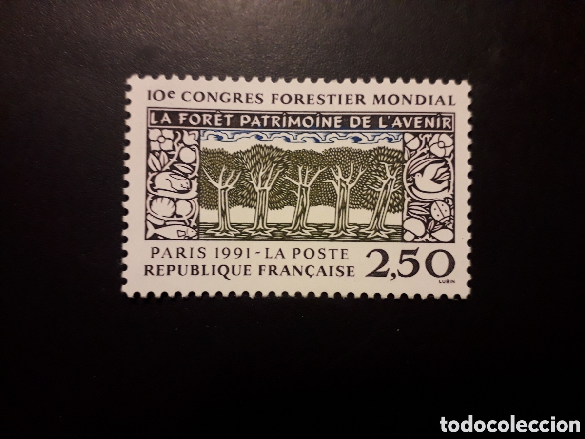 Sellos: FRANCIA YVERT 2725 SERIE COMPLETA NUEVA *** 1991 FLORA, &Aacute;RBOLES, CONGRESO FORESTAL PEDIDO M&Iacute;NIMO 3&euro;