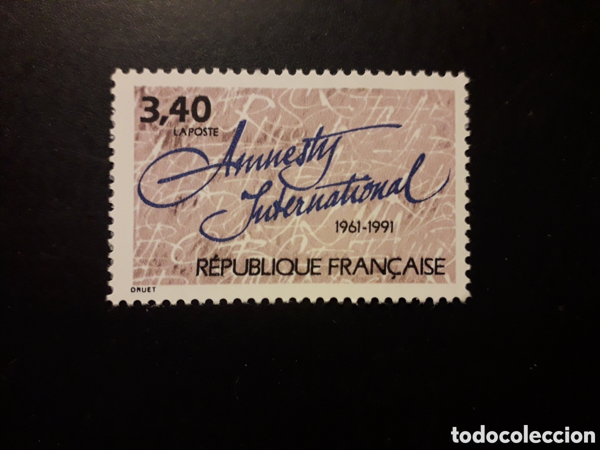 Sellos: FRANCIA YVERT 2728 SERIE COMPLETA NUEVA *** 1991 AMNIST&Iacute;A INTERNACIONAL PEDIDO M&Iacute;NIMO 3&euro;