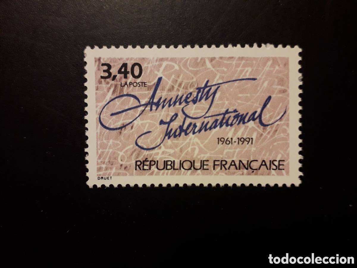 Sellos: FRANCIA YVERT 2728 SERIE COMPLETA NUEVA *** 1991 AMNIST&Iacute;A INTERNACIONAL PEDIDO M&Iacute;NIMO 3&euro;