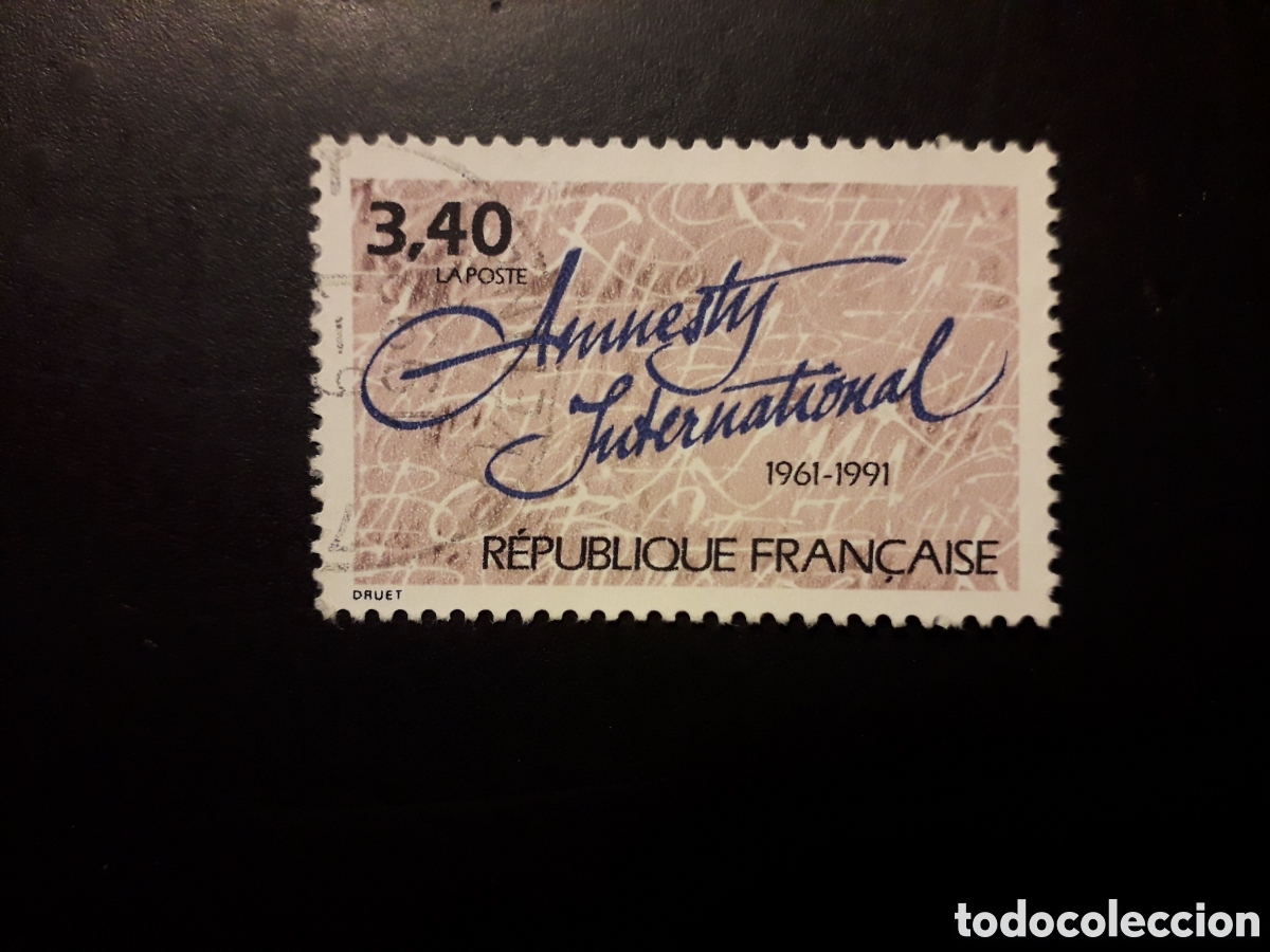 Sellos: FRANCIA YVERT 2728 SERIE COMPLETA USADA 1991 AMNIST&Iacute;A INTERNACIONAL PEDIDO M&Iacute;NIMO 3&euro;