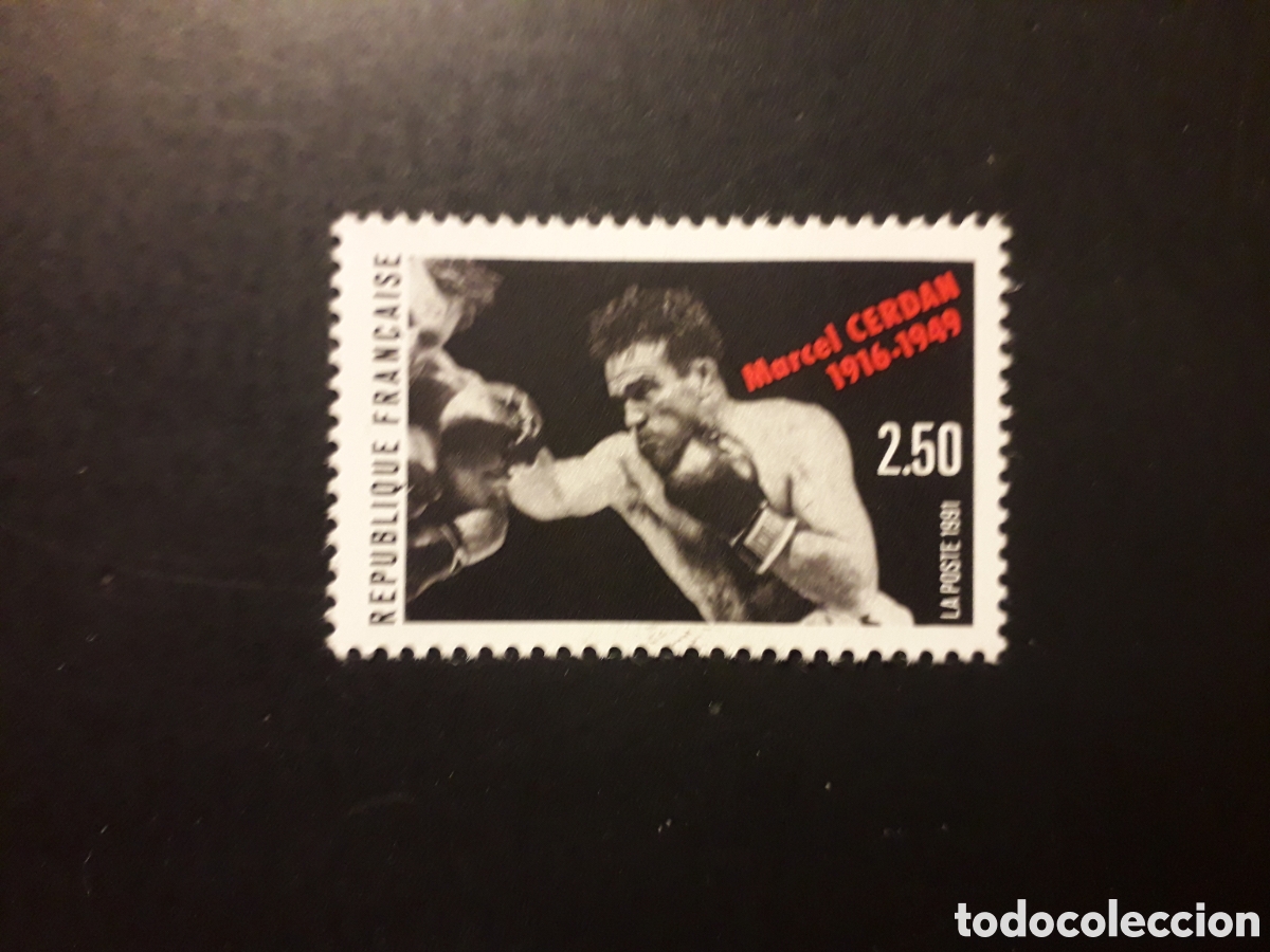 Sellos: FRANCIA YVERT 2729 SERIE COMPLETA NUEVA *** 1991 MARCEL CERDAN DEPORTES BOXEO PEDIDO M&Iacute;NIMO 3&euro;