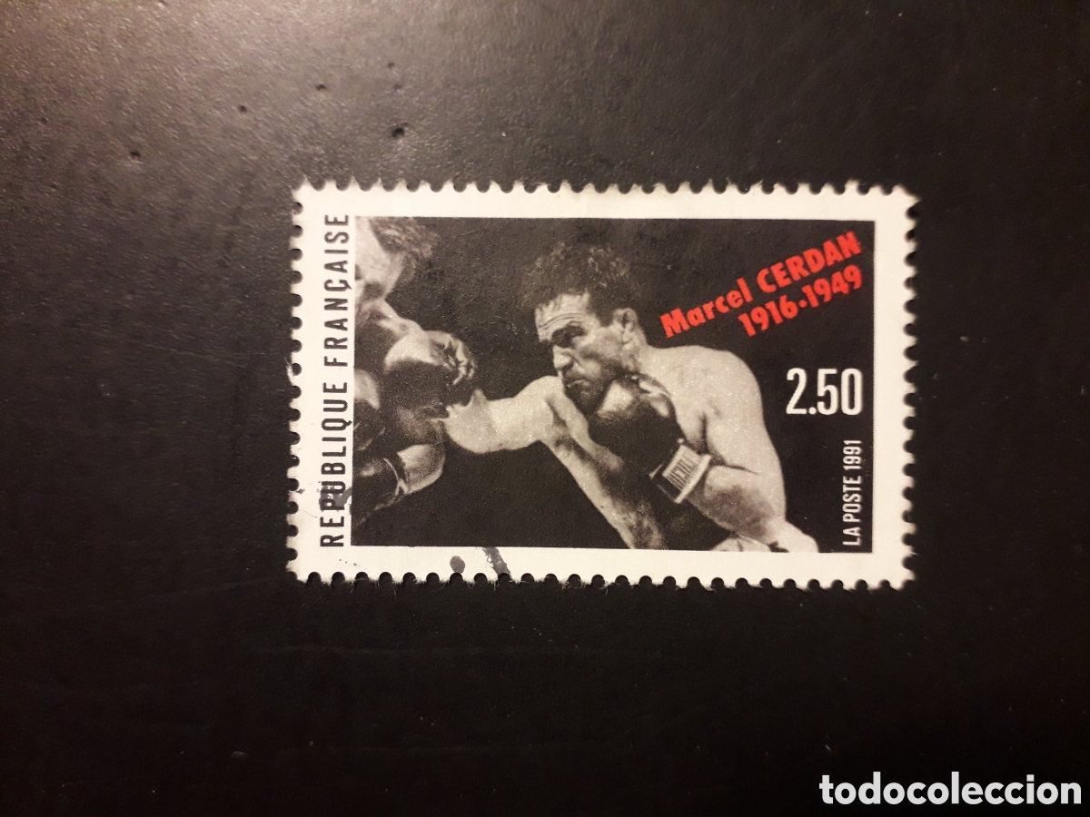 Sellos: FRANCIA YVERT 2729 SERIE COMPLETA USADA 1991 MARCEL CERDAN DEPORTES BOXEO PEDIDO M&Iacute;NIMO 3&euro;