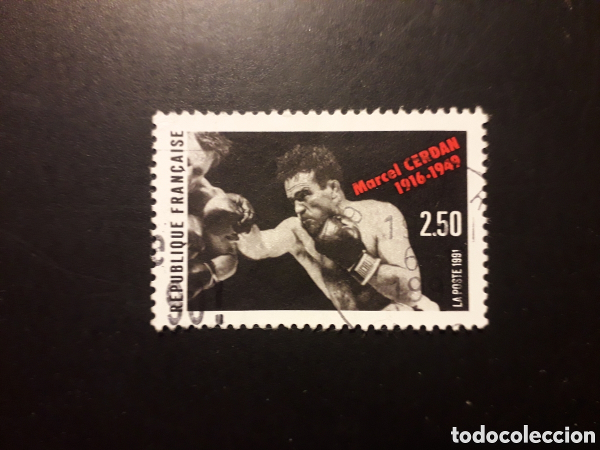 Sellos: FRANCIA YVERT 2729 SERIE COMPLETA USADA 1991 MARCEL CERDAN DEPORTES BOXEO PEDIDO M&Iacute;NIMO 3&euro;