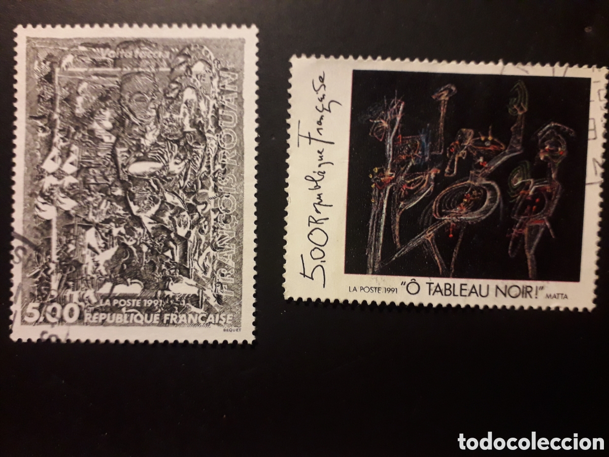 Sellos: FRANCIA YVERT 2730/1 SERIE COMPLETA USADA 1991 PINTURAS PEDIDO M&Iacute;NIMO 3&euro;