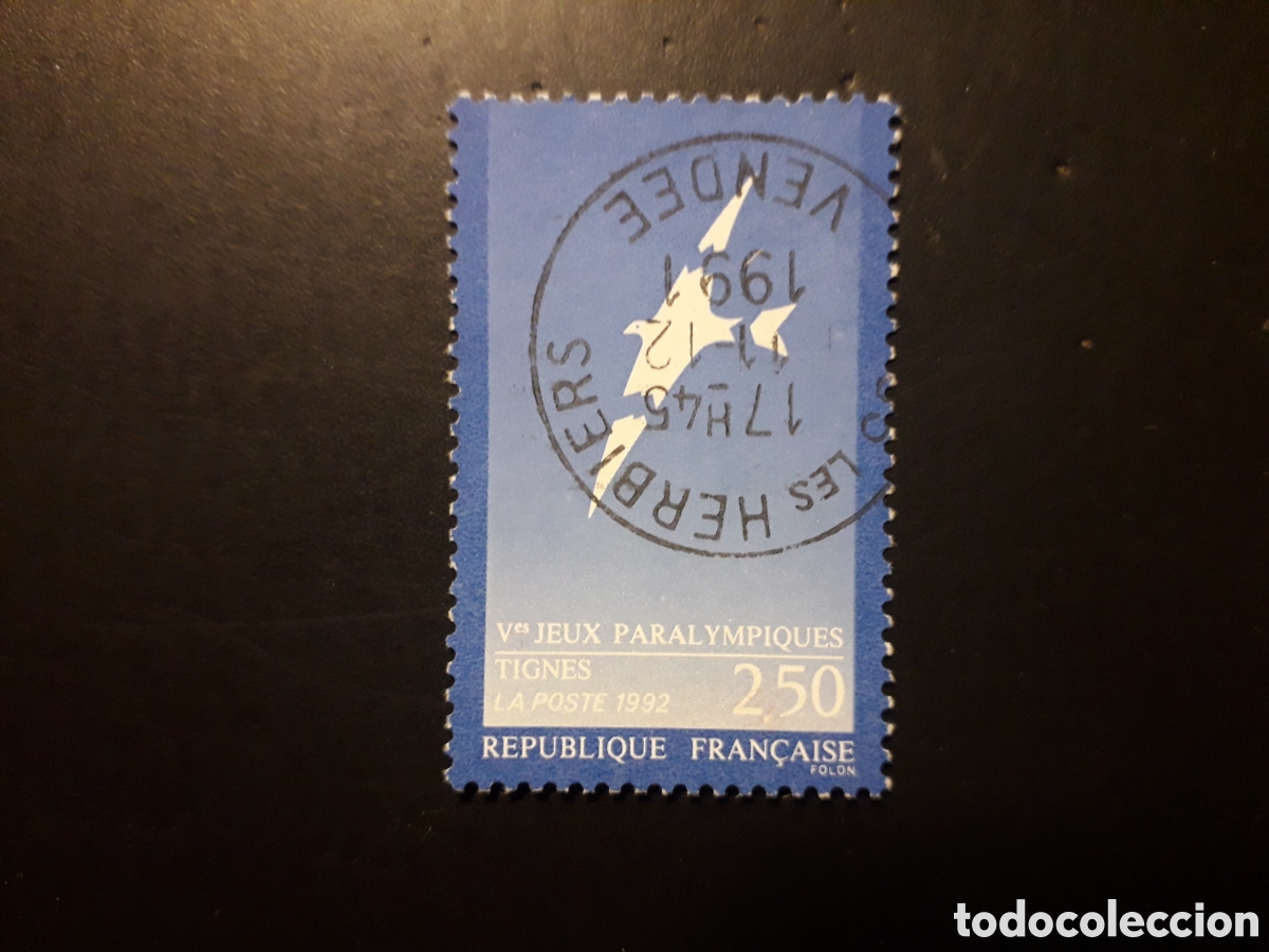 Sellos: FRANCIA YVERT 2734 SERIE COMPLETA USADA 1991 DEPORTES JUEGOS PARAL&Iacute;MPICOS AVES PEDIDO M&Iacute;NIMO 3&euro;