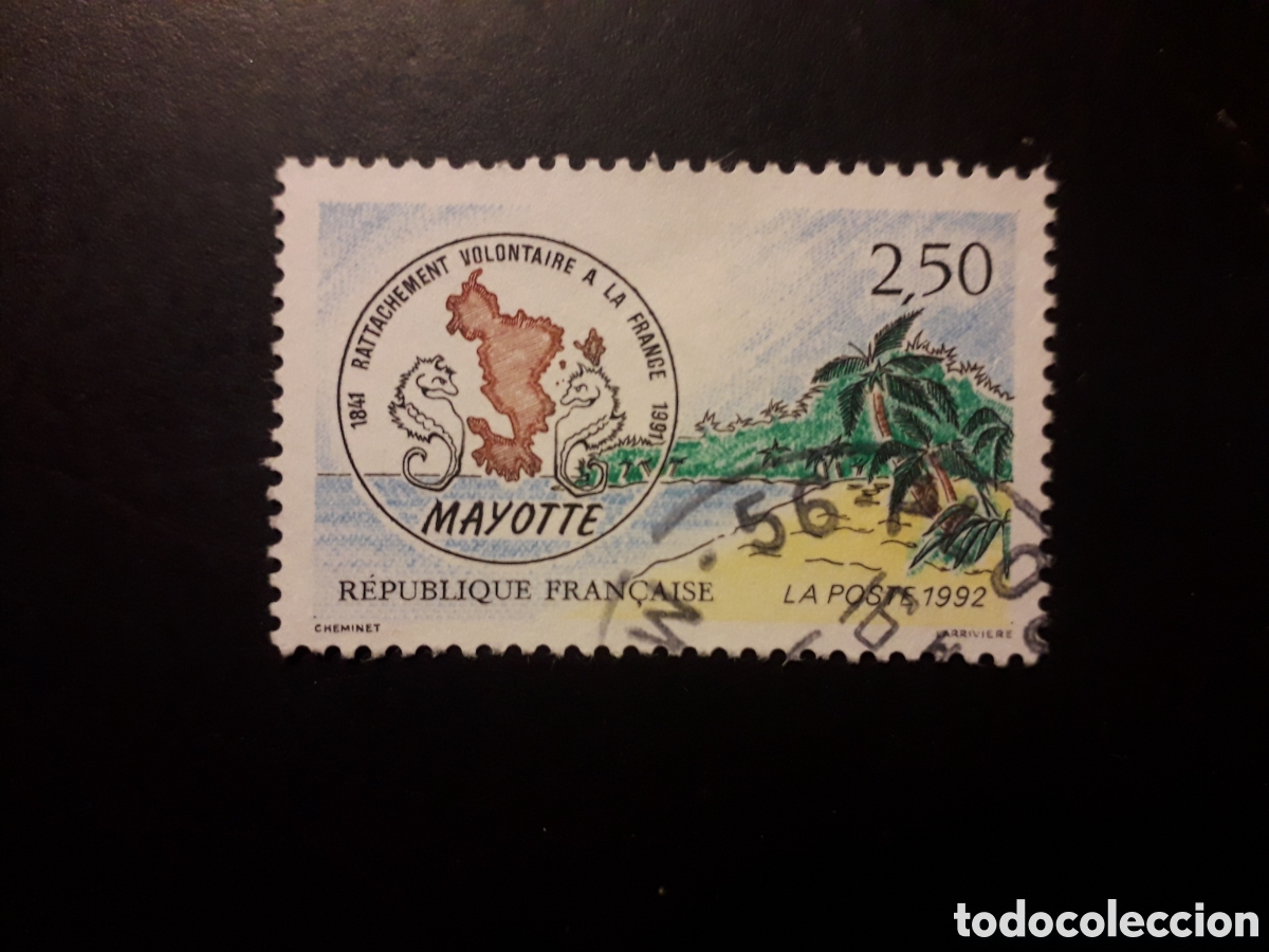 Sellos: FRANCIA YVERT 2735 SERIE COMPLETA USADA 1991 MAYOTTE, MAPAS PEDIDO M&Iacute;NIMO 3&euro;