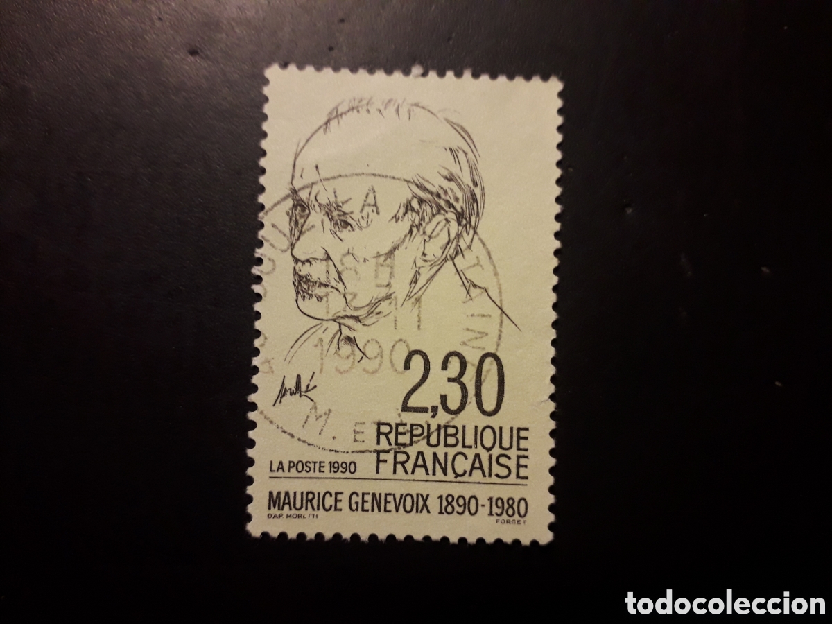 Sellos: FRANCIA YVERT 2671 SERIE COMPLETA USADA 1990 MAURICE GENEVOIX, LITERATURA PEDIDO M&Iacute;NIMO 3&euro;