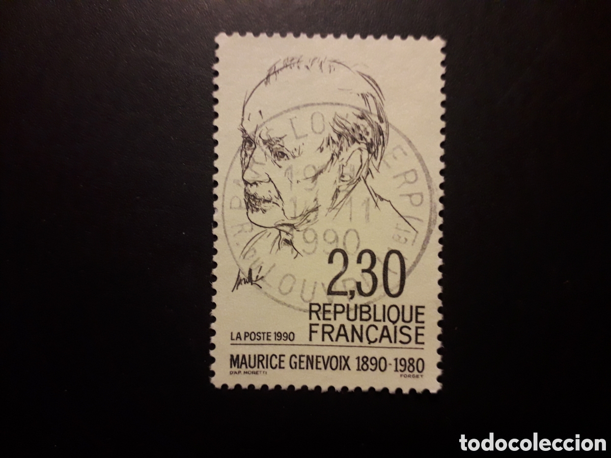 Sellos: FRANCIA YVERT 2671 SERIE COMPLETA USADA 1990 MAURICE GENEVOIX, LITERATURA PEDIDO M&Iacute;NIMO 3&euro;